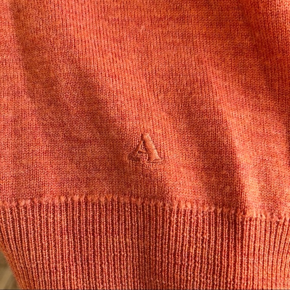 AQUASCUTUM Orange Turtleneck Wool Pullover Sweater - Picture 3 of 4